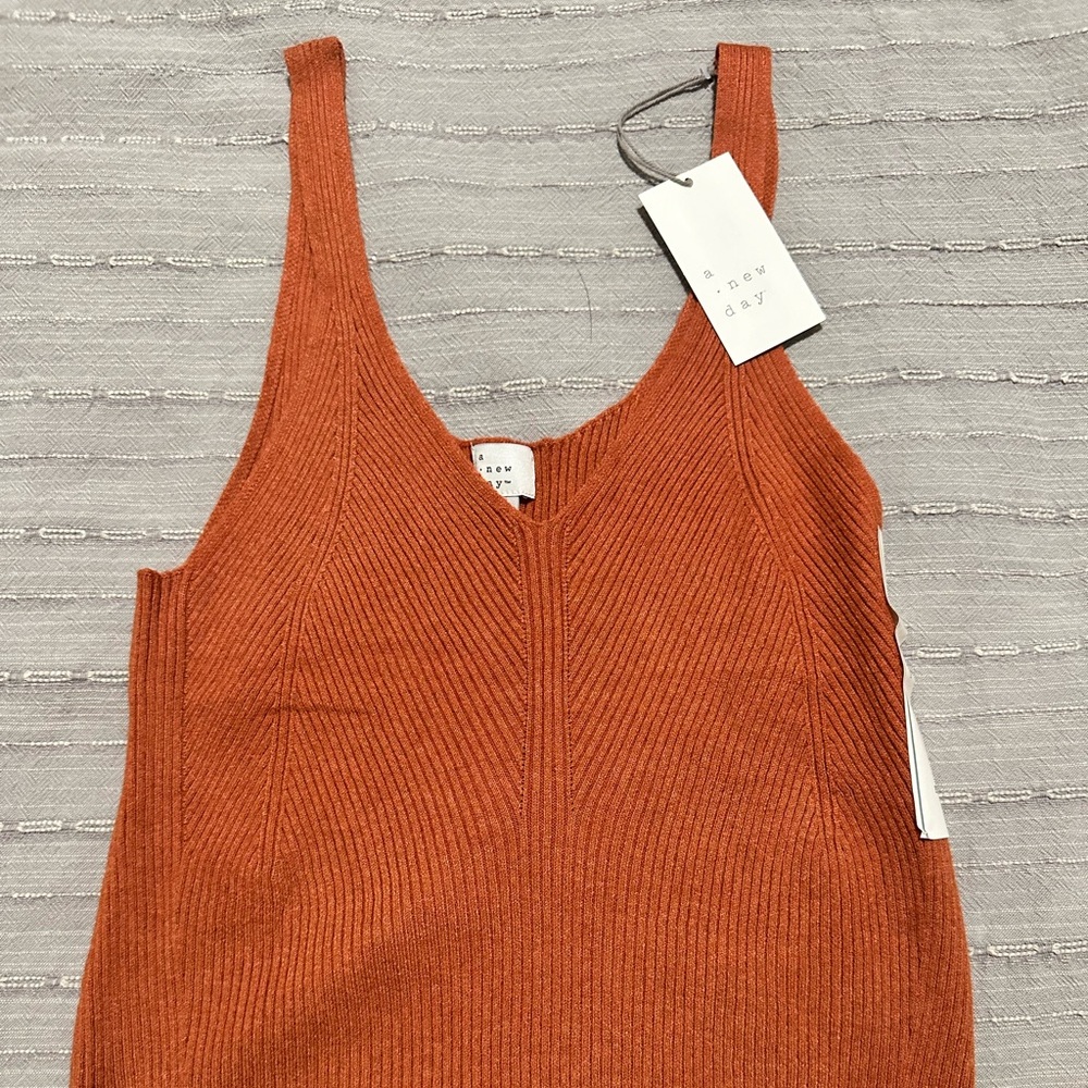 Orange sweater tank